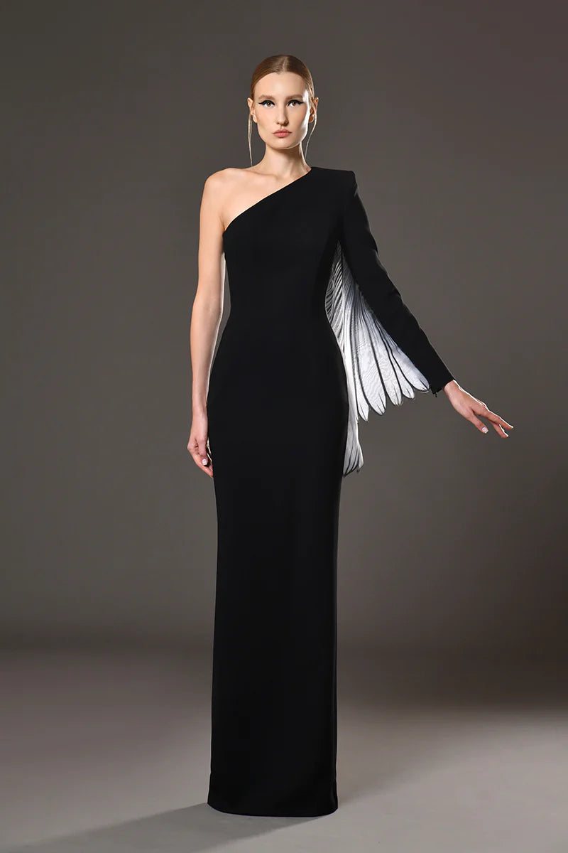 One-Shoulder Petal Dress