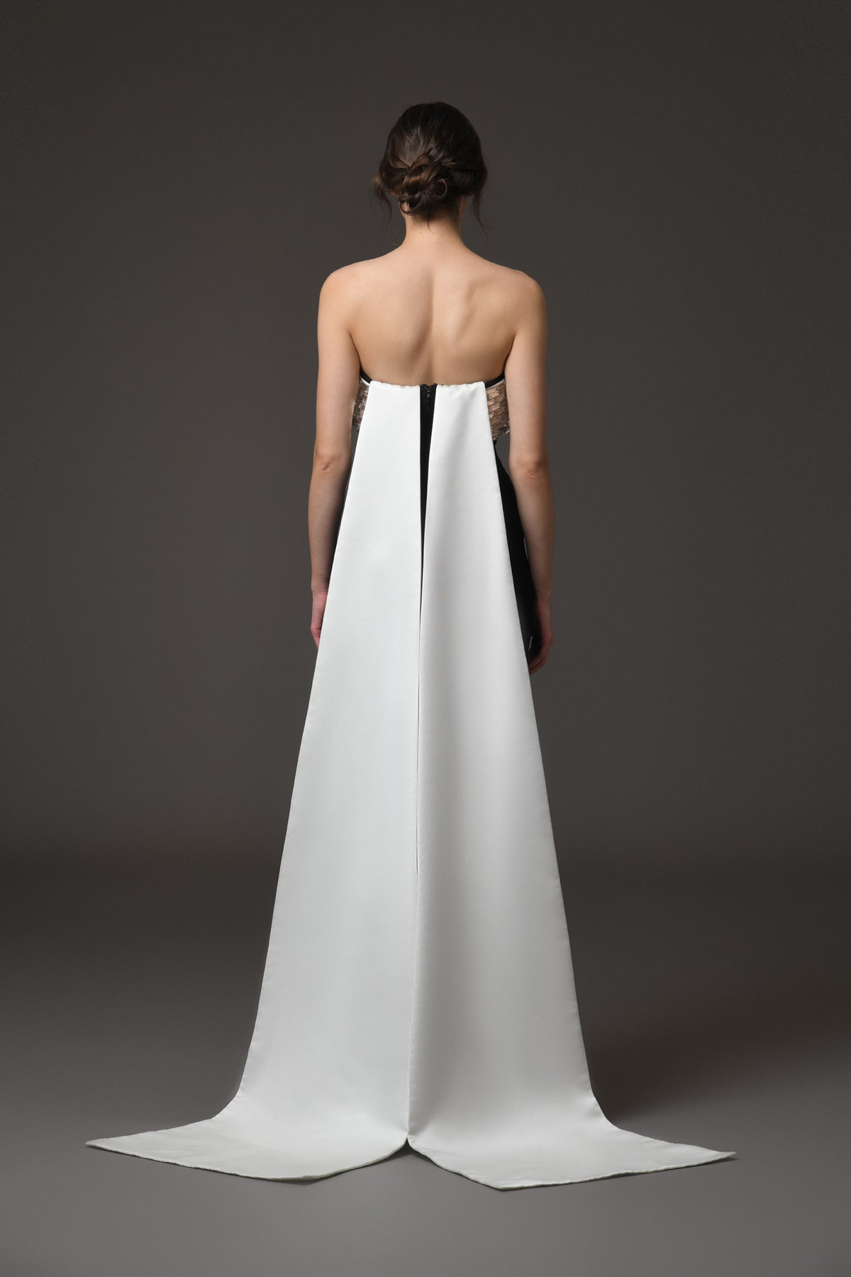 Corseted Black Crêpe Dress