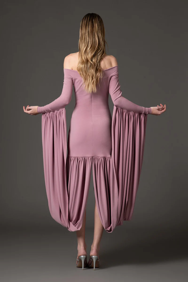 Off The Shoulder Short Jersey Dress