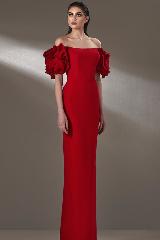 Off Shoulder Column Gown