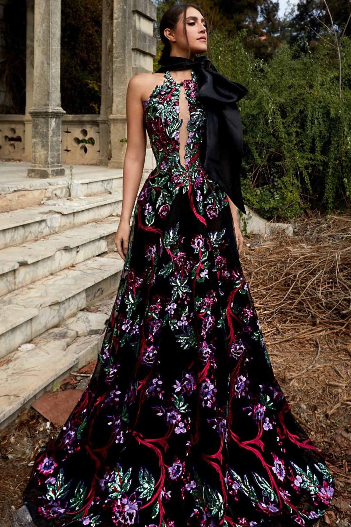 Bow Neck Gown