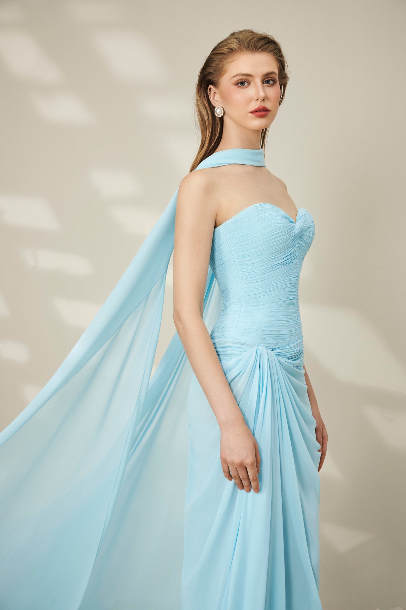 Allure Scarf Chiffon Gown