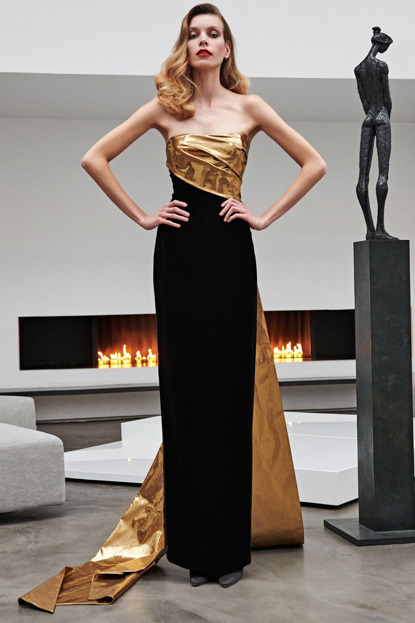 Velvet and Metallic Gown