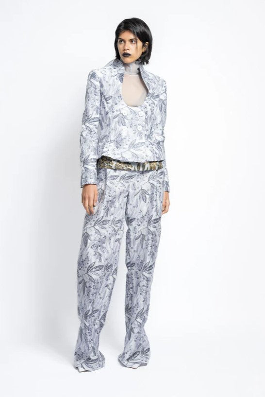 Jacquard Double Breasted Jacket