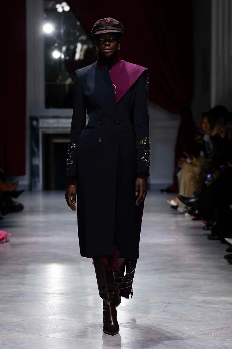 Onyx Wool Officer’s Coat