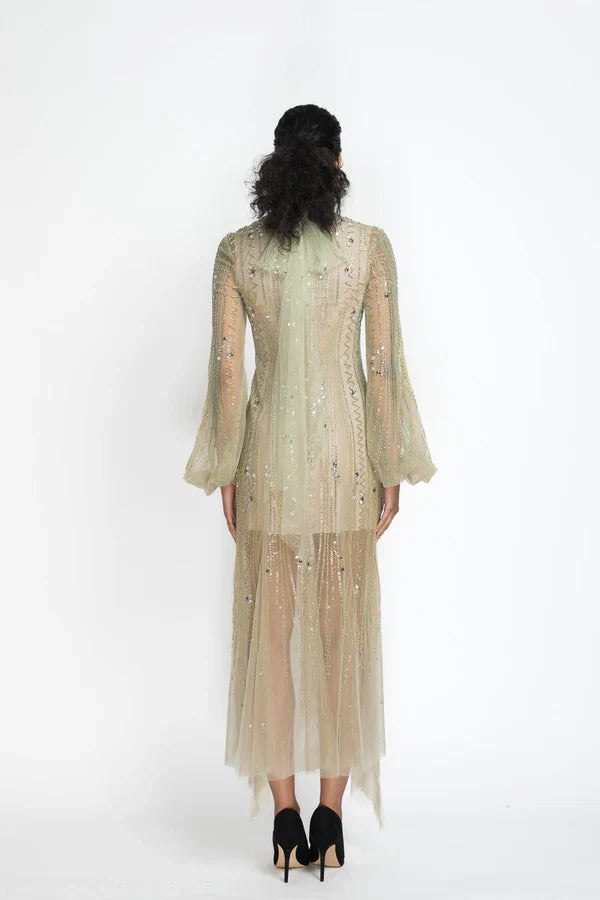Seafoam Green Soft Tulle Cocktail Dress