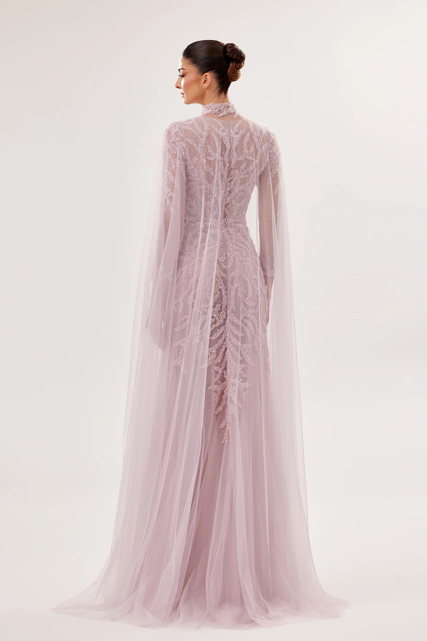 High-Neck Mermaid Gown with Swarovski Embroidery