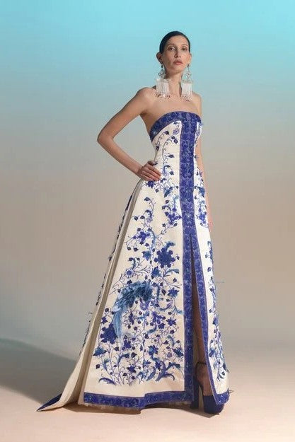 Strapless Porcelain Gown