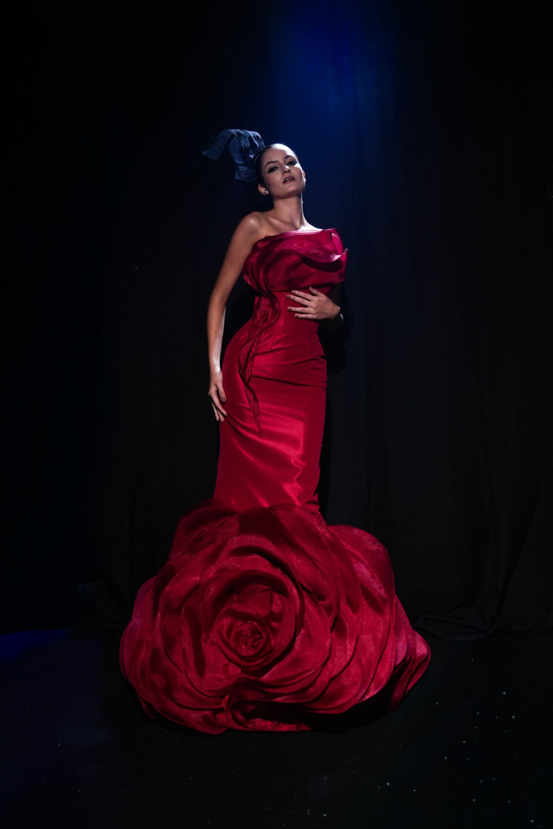 Strapless Flower Gown