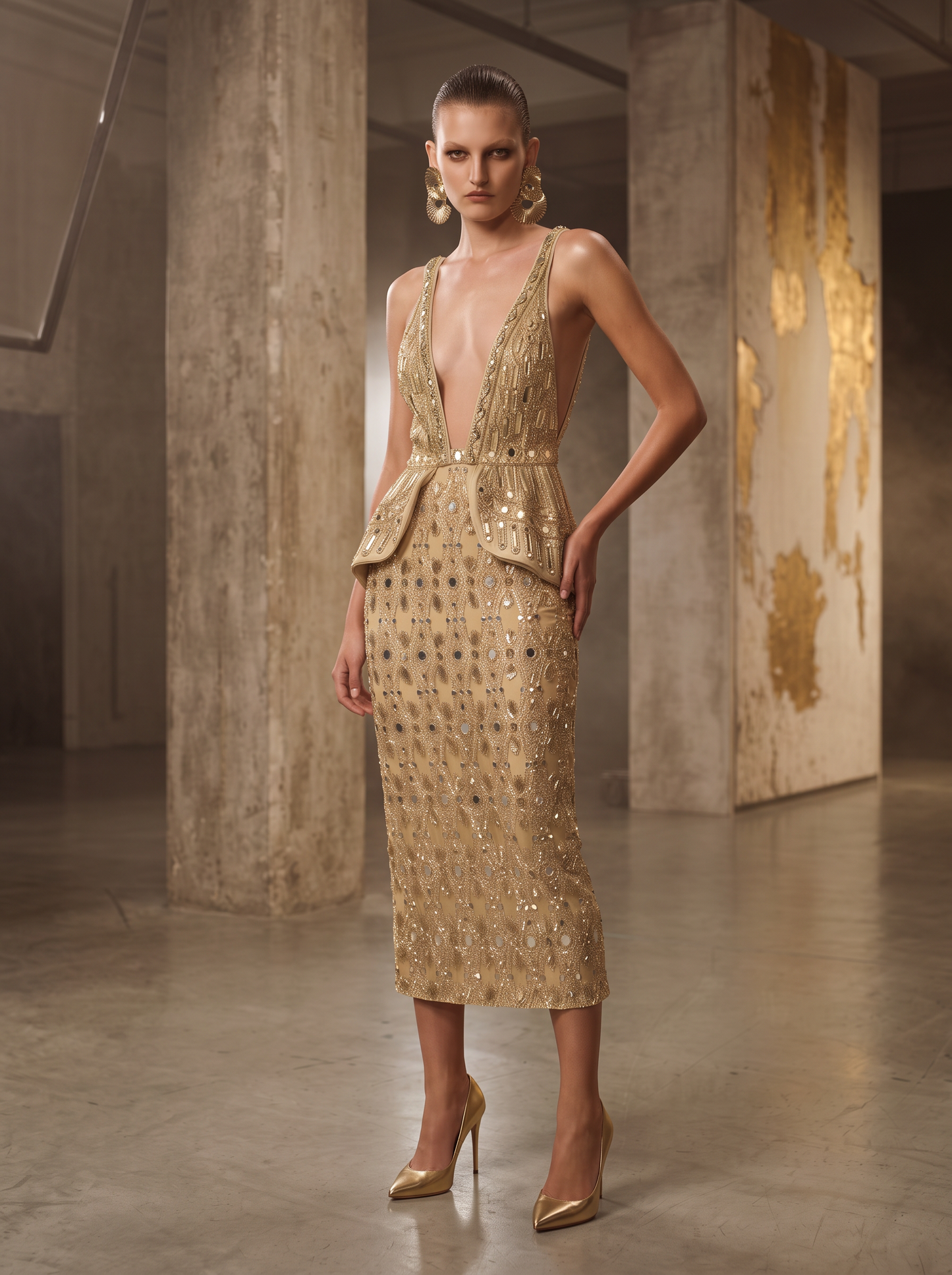 Sleeveless V-Neck Dress