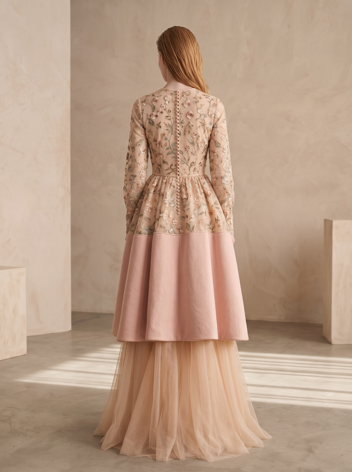 Long Sleeve Multi Media Gown