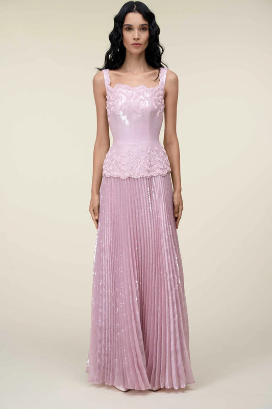 Sleeveless Sequin Gown