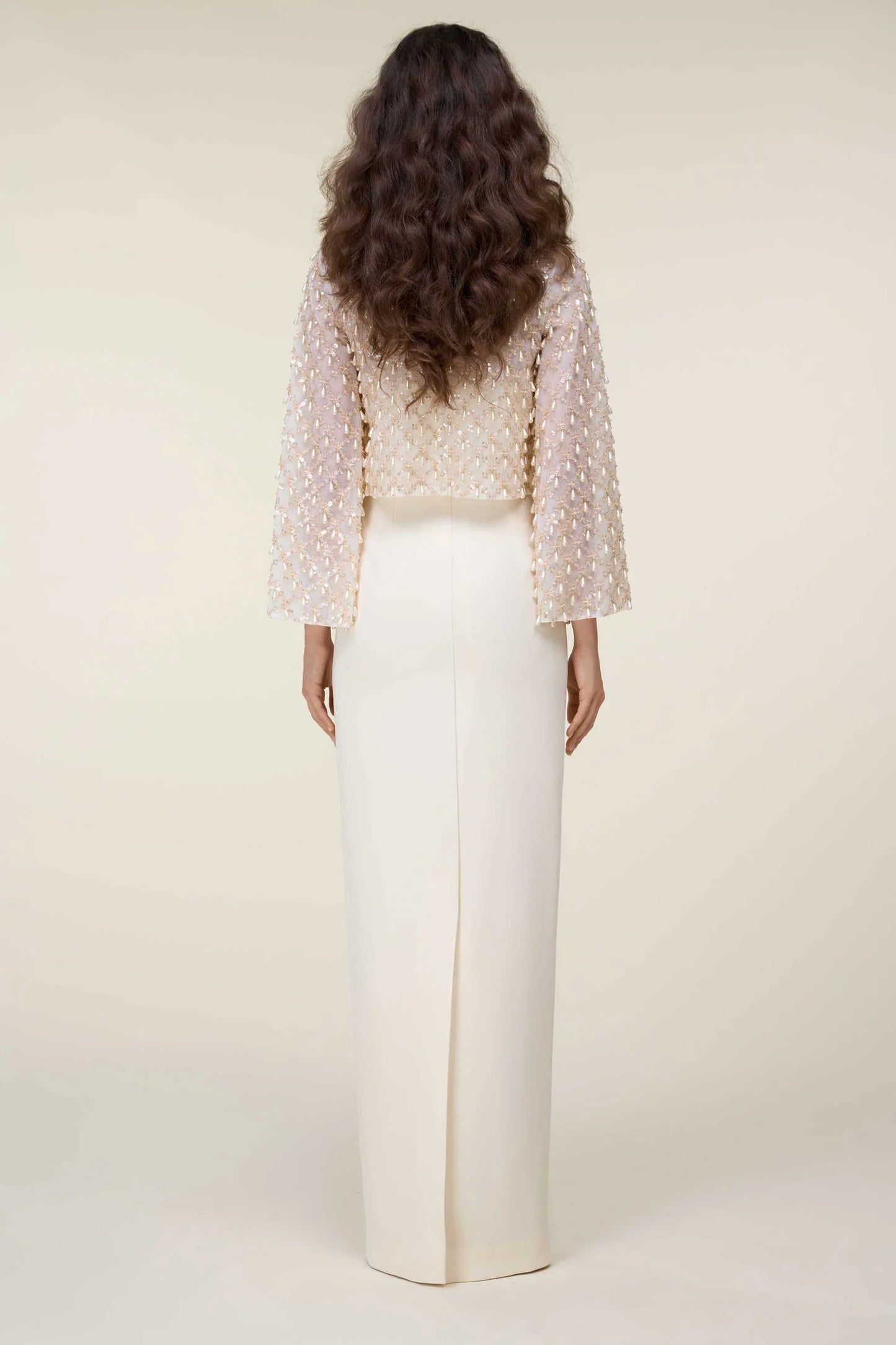 Flair Sleeve Cropped Top Dress
