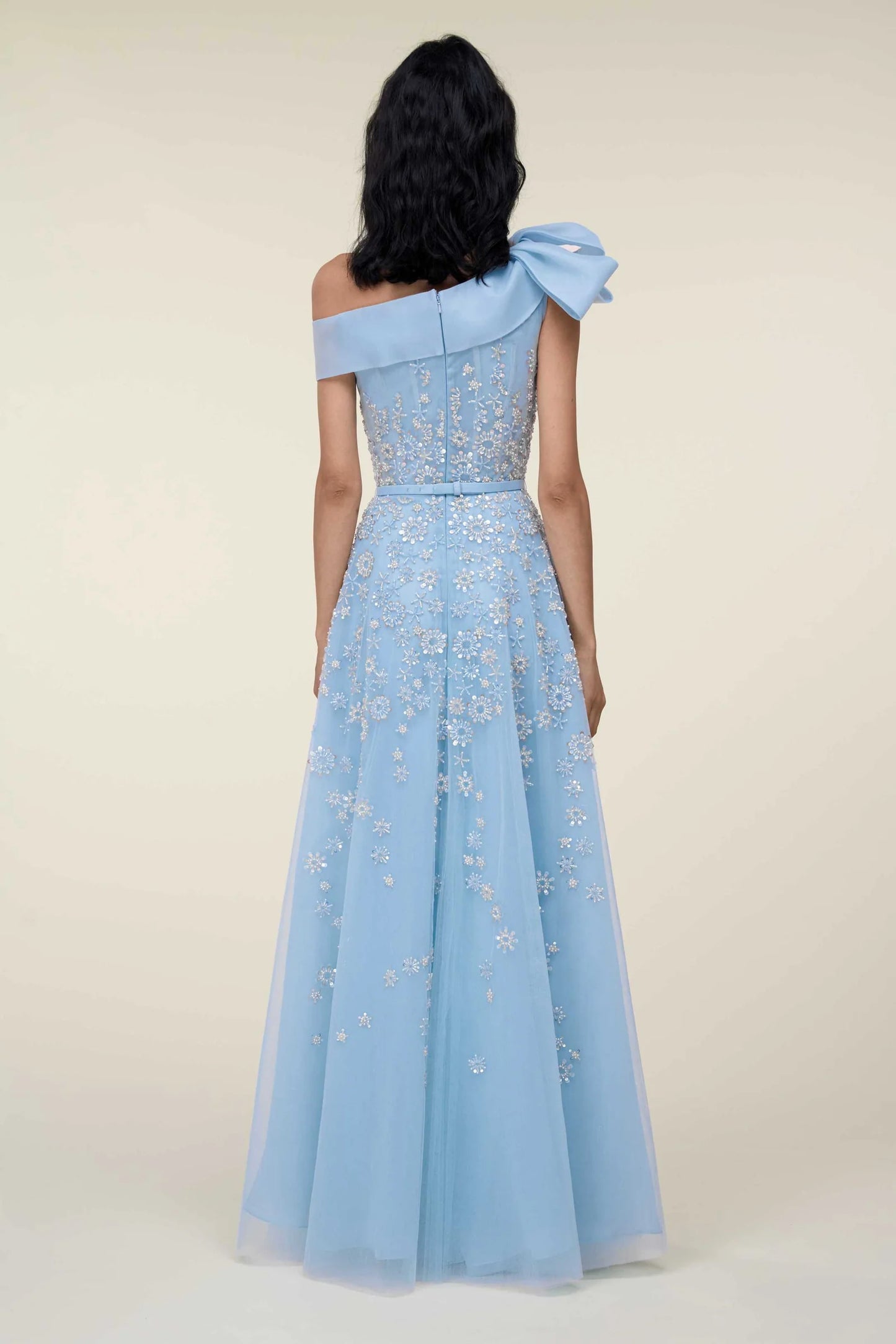 Off-Shoulder Embroidered Gown