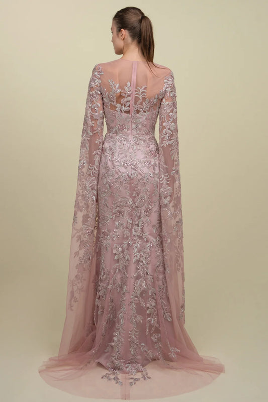 Fully Embroidered Mermaid Gown