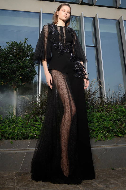 Layered Tulle Gown