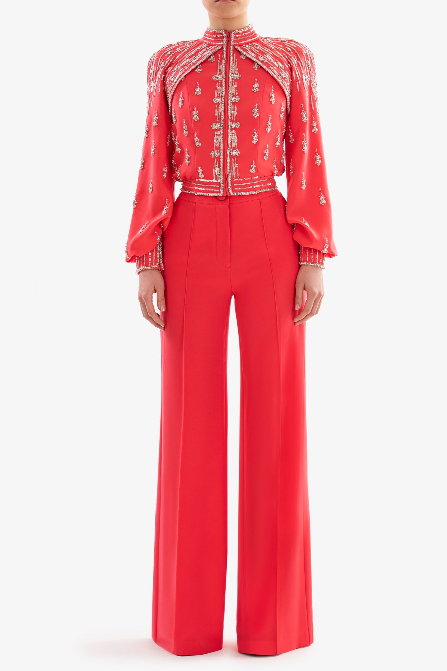 Embellished Jacket with Pants