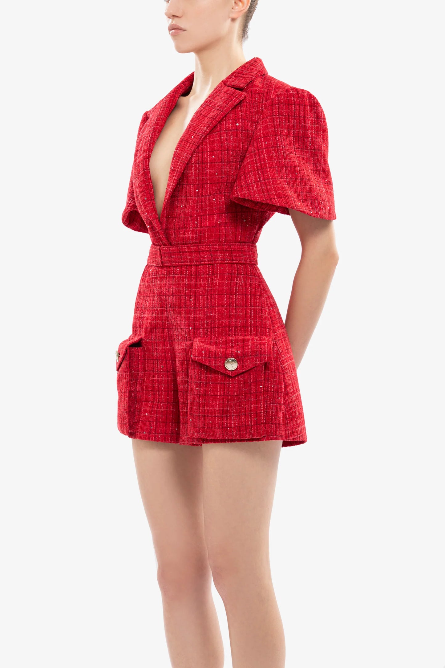 Short Sleeve Short Jumpsuit