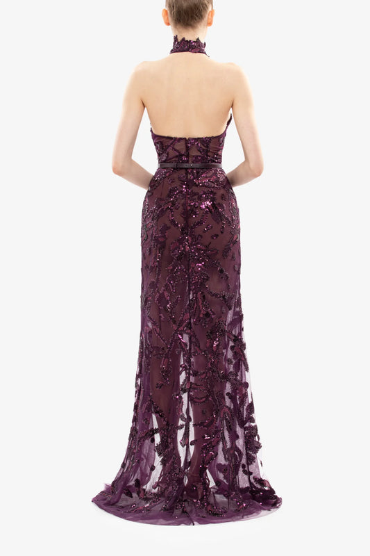 Sleeveless Halter Neck Dress