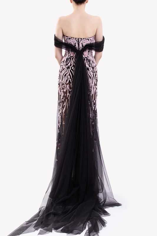Embroidered Sheer Dress