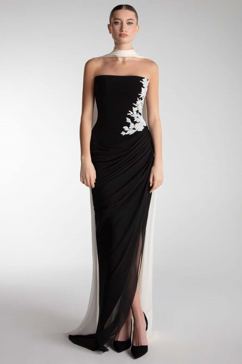 Cape Scarf Gown