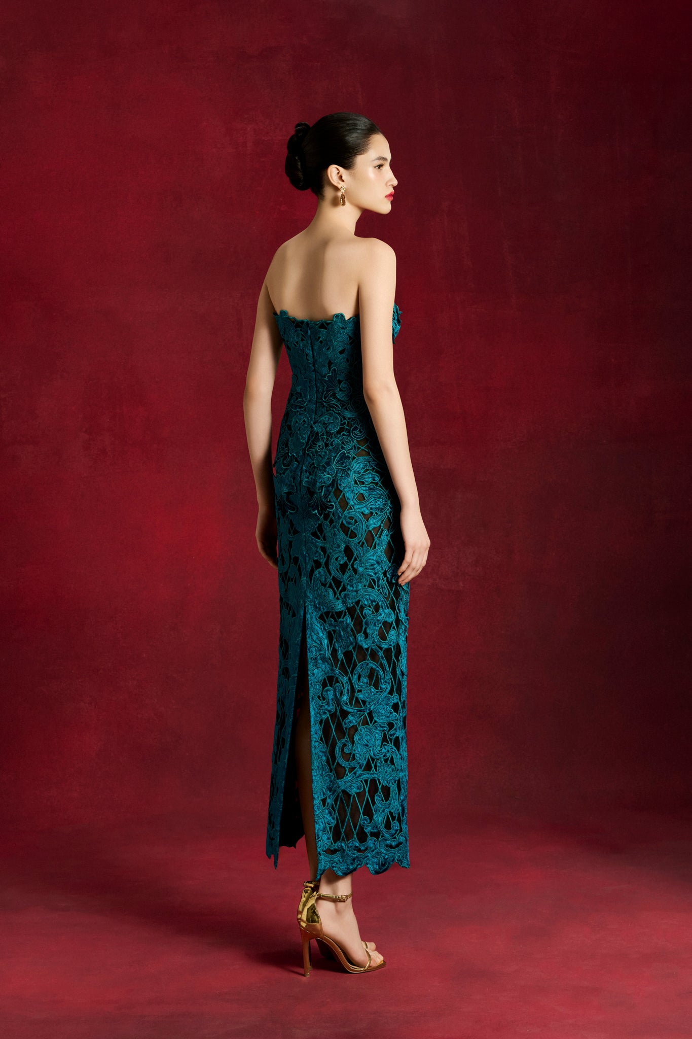 Peony Jade Midi Dress