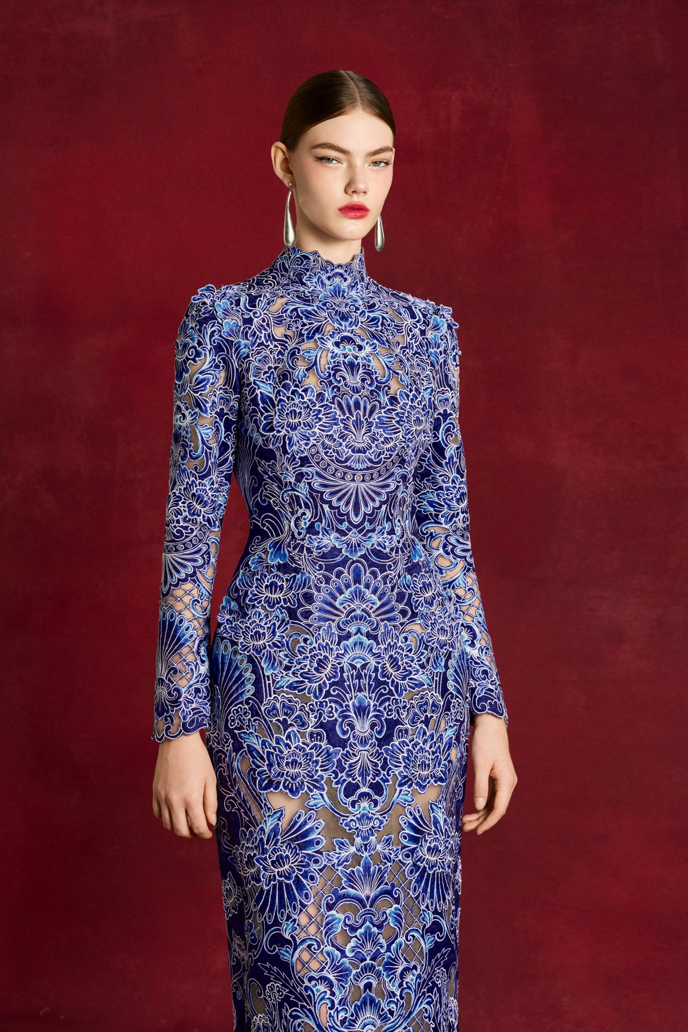 Laser-Cut Peony Gown