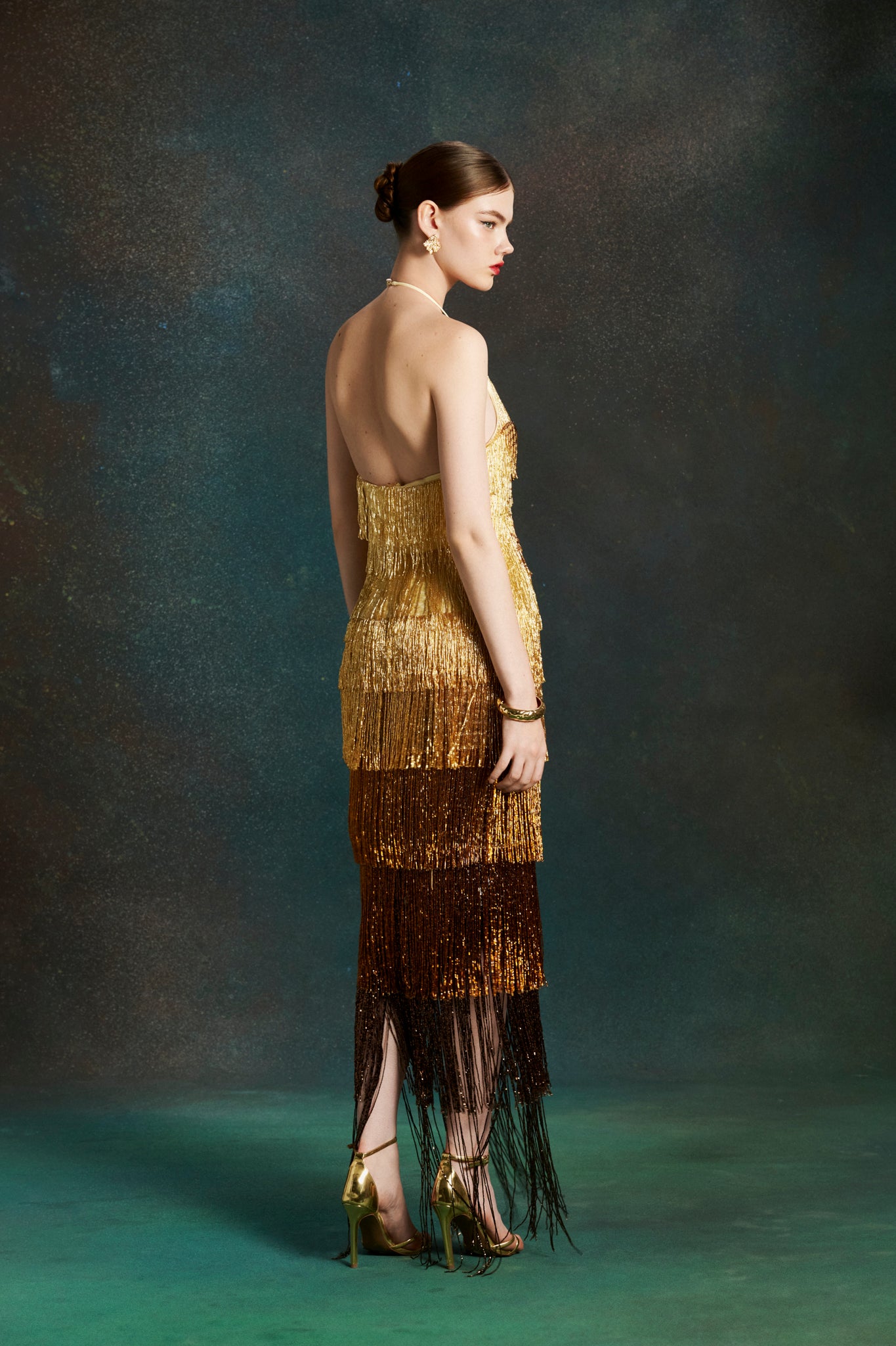 Rhythmic Gold Gown