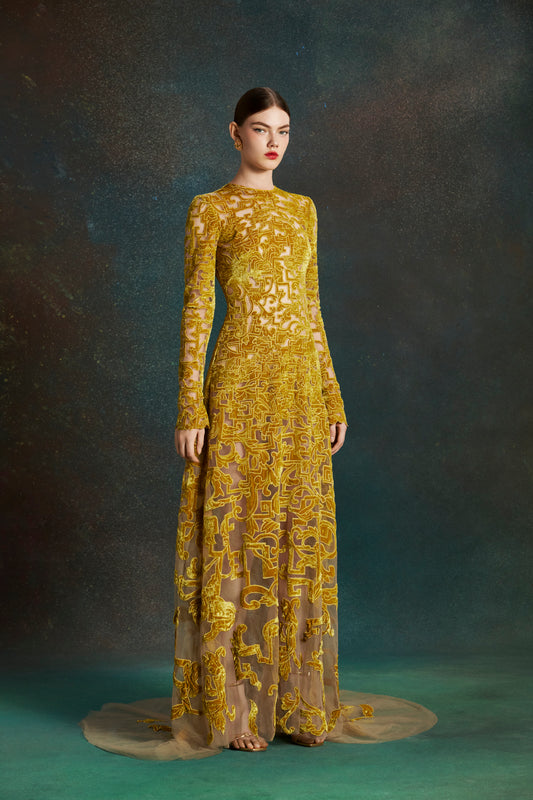 Labyrinth Velvet Gown