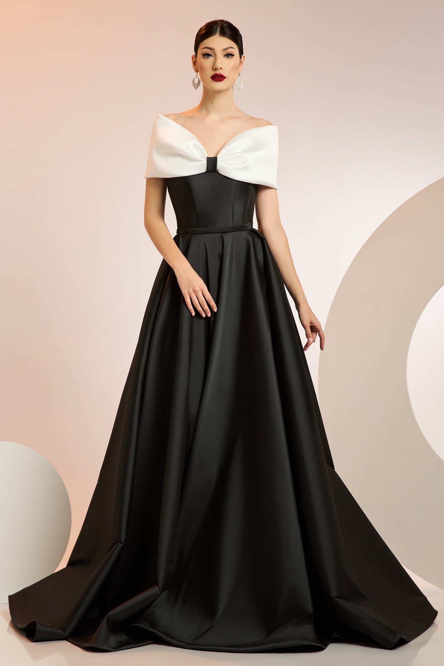 Stretch Taffeta A-Line Gown