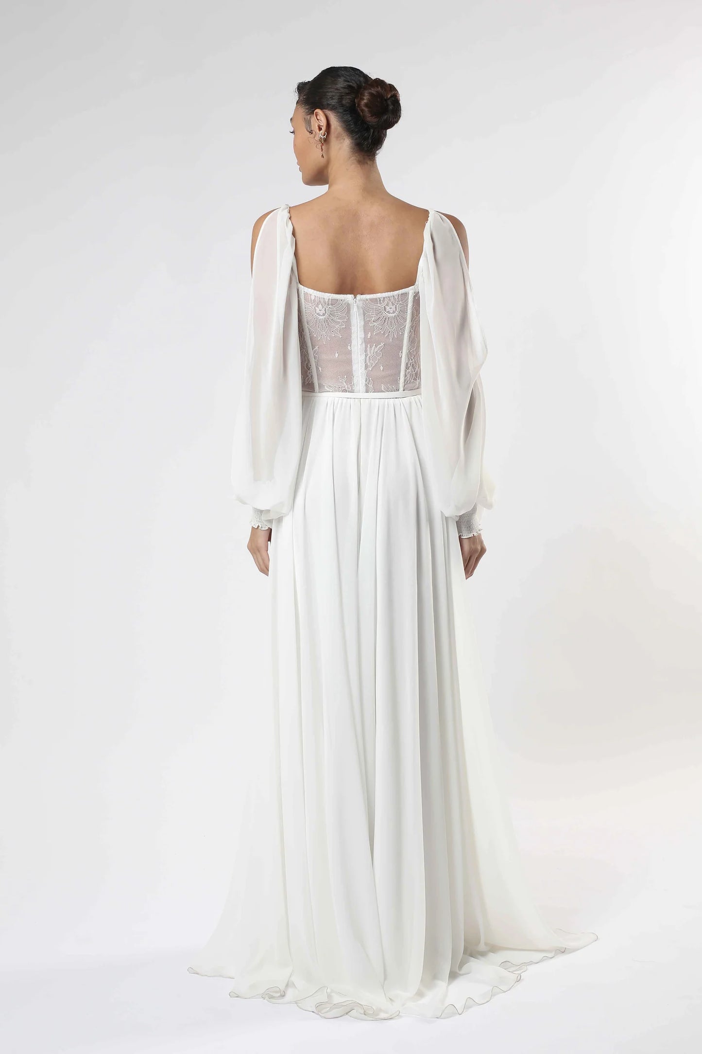 Cold-Shoulder Gown
