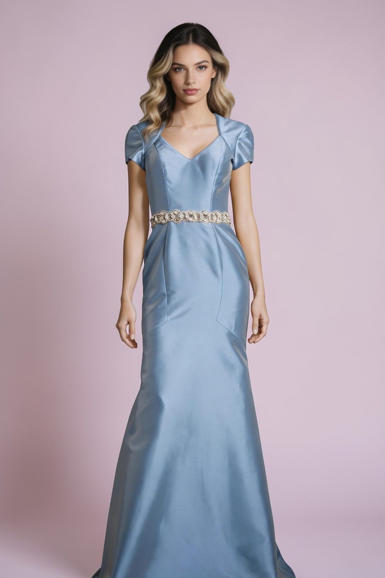 Soft V-Neck Gown