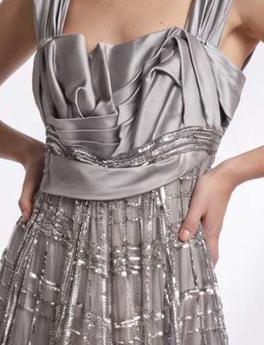 Sleeveless Satin Gown