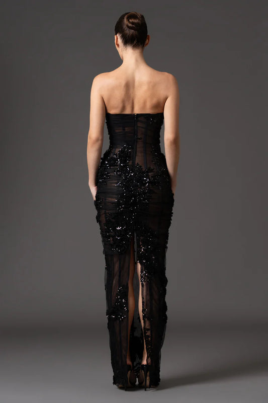 Strapless Tulle Corseted Dress