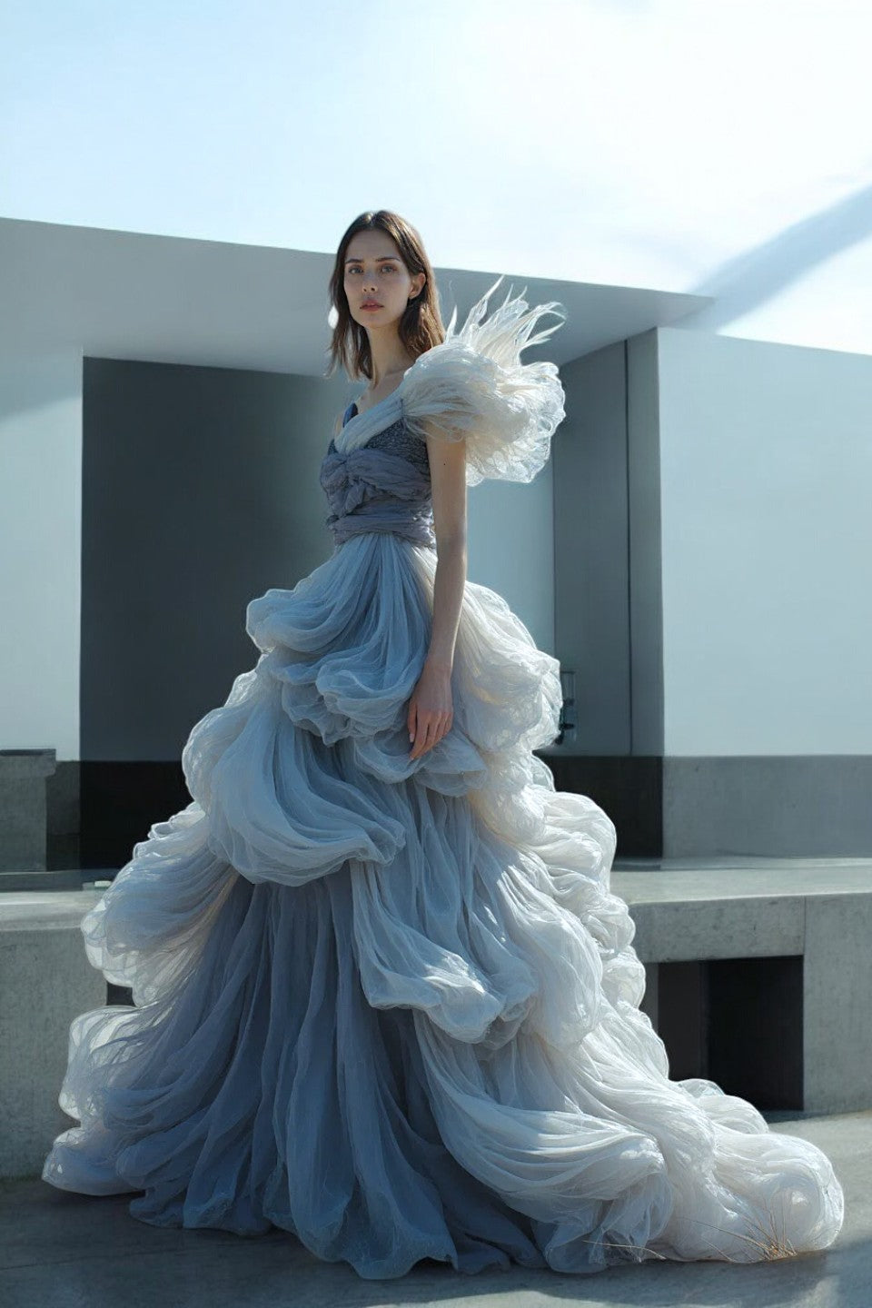 Contrast Ishme Gown