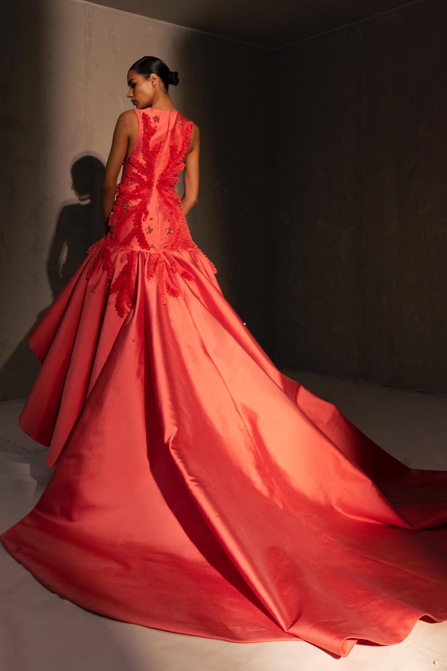 Sleeveless High-Low Gown