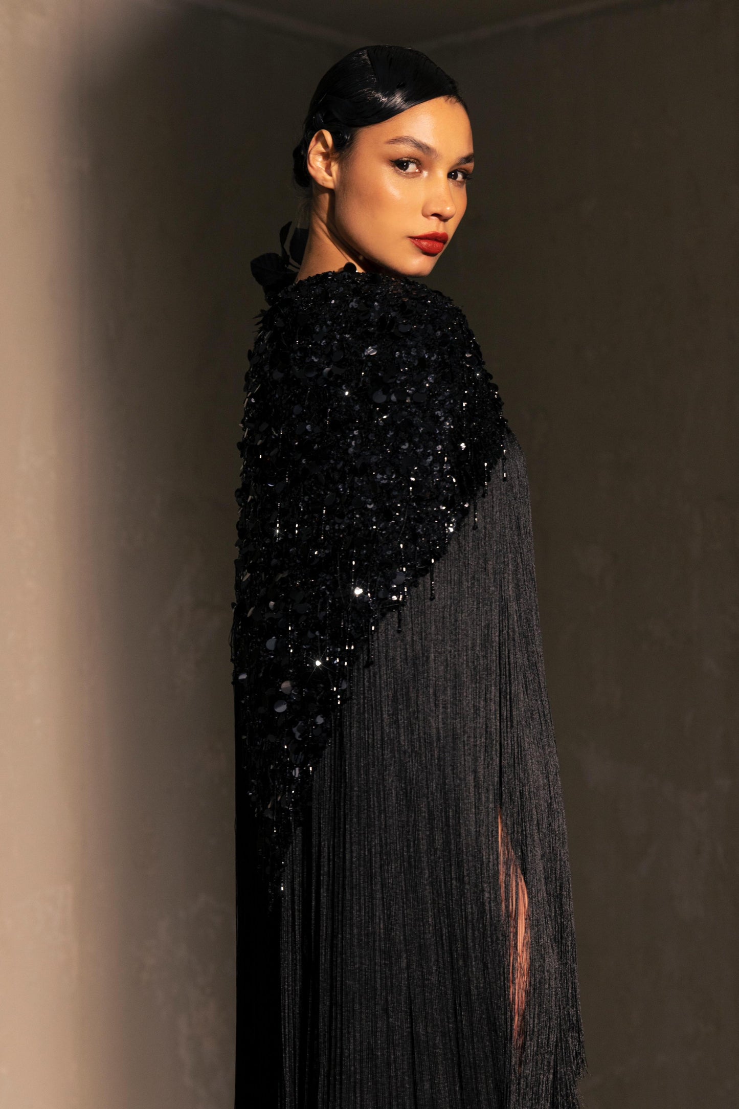 Multi Fringe Gown