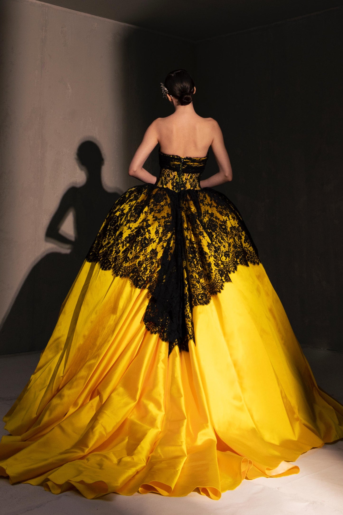 Strapless Lace Ball Gown