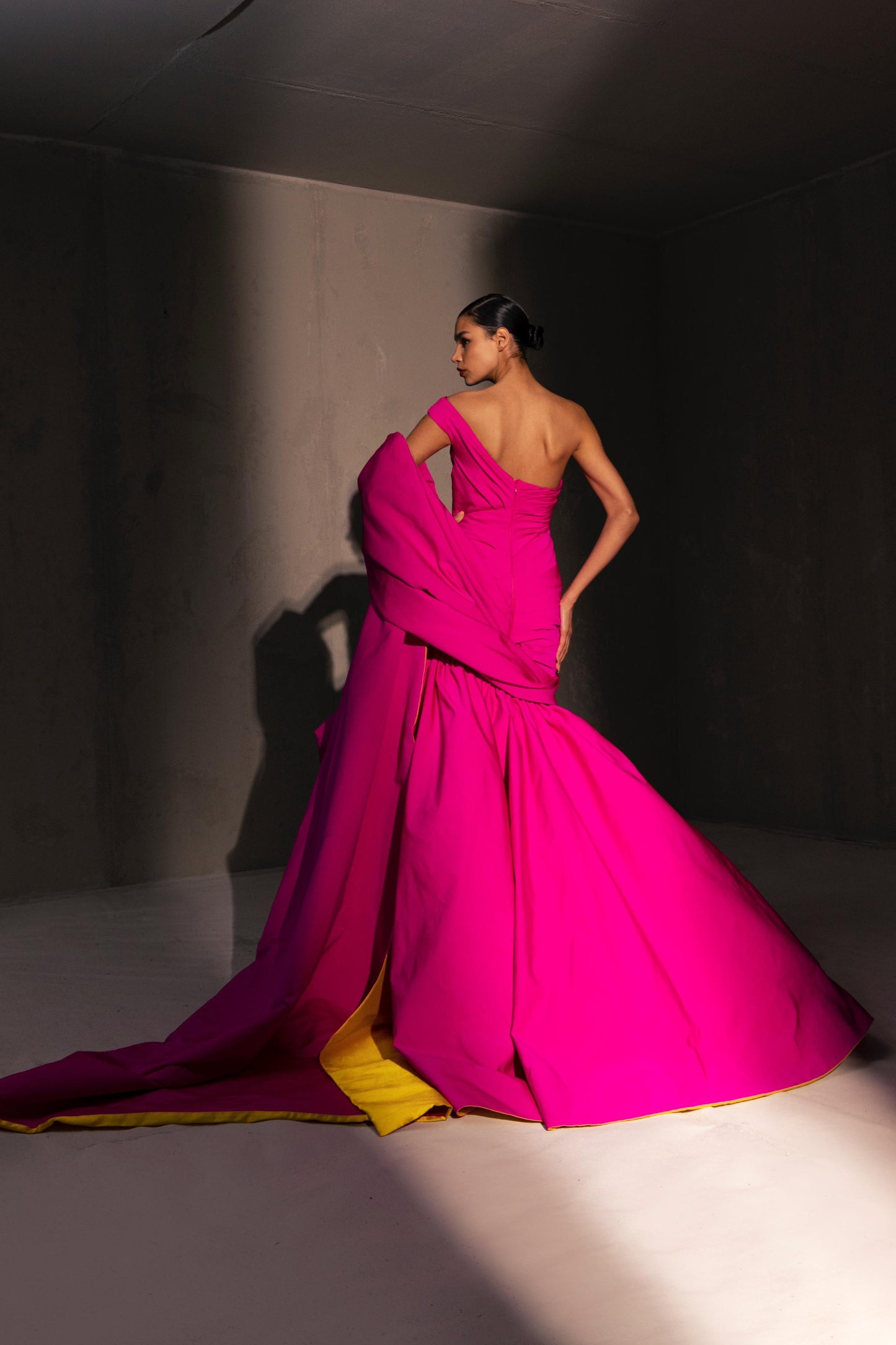 Voluminous Drop-Waisted Gown