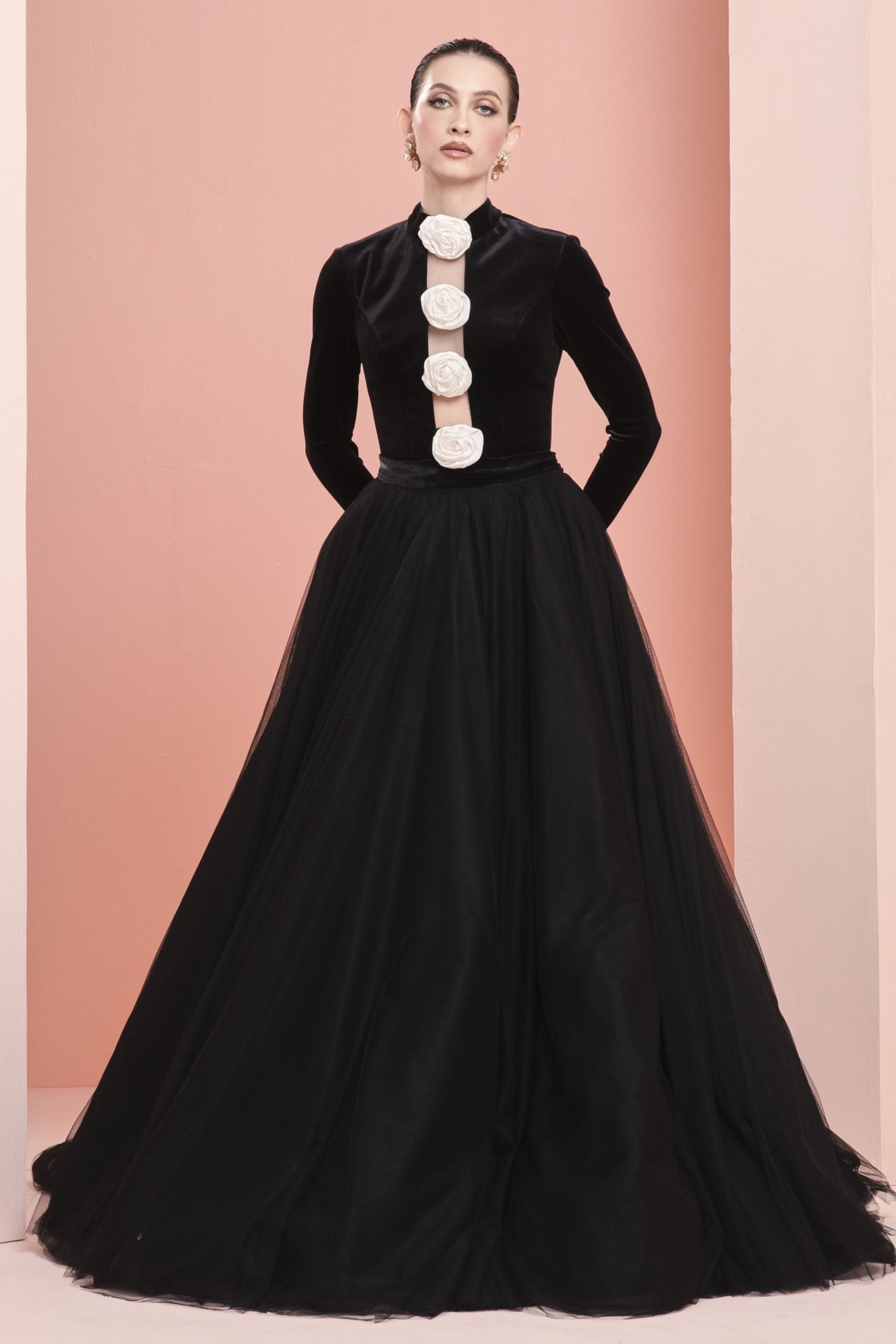 Velvet and Tulle Ball Gown