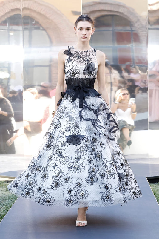 Floral Sash Midi Dress