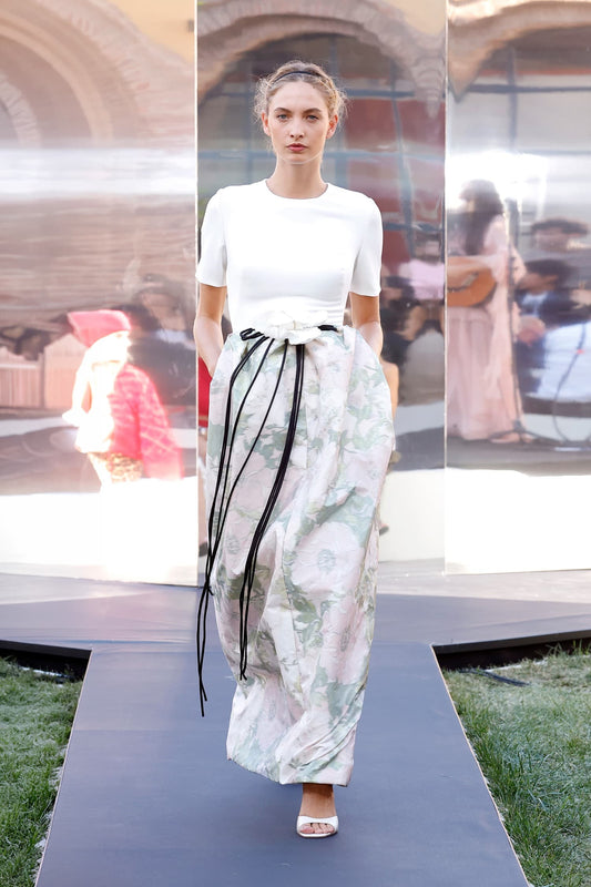 Floral Tie-Waist Skirt Set