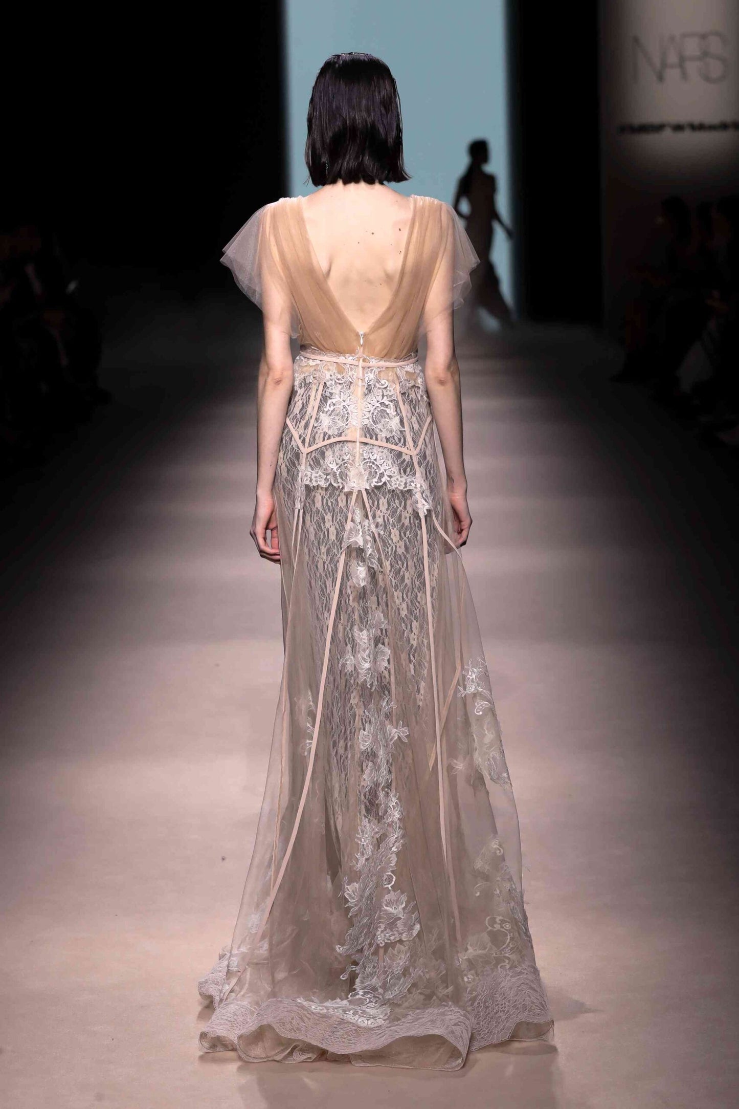 Ethereal Lace and Tulle A-Line Gown