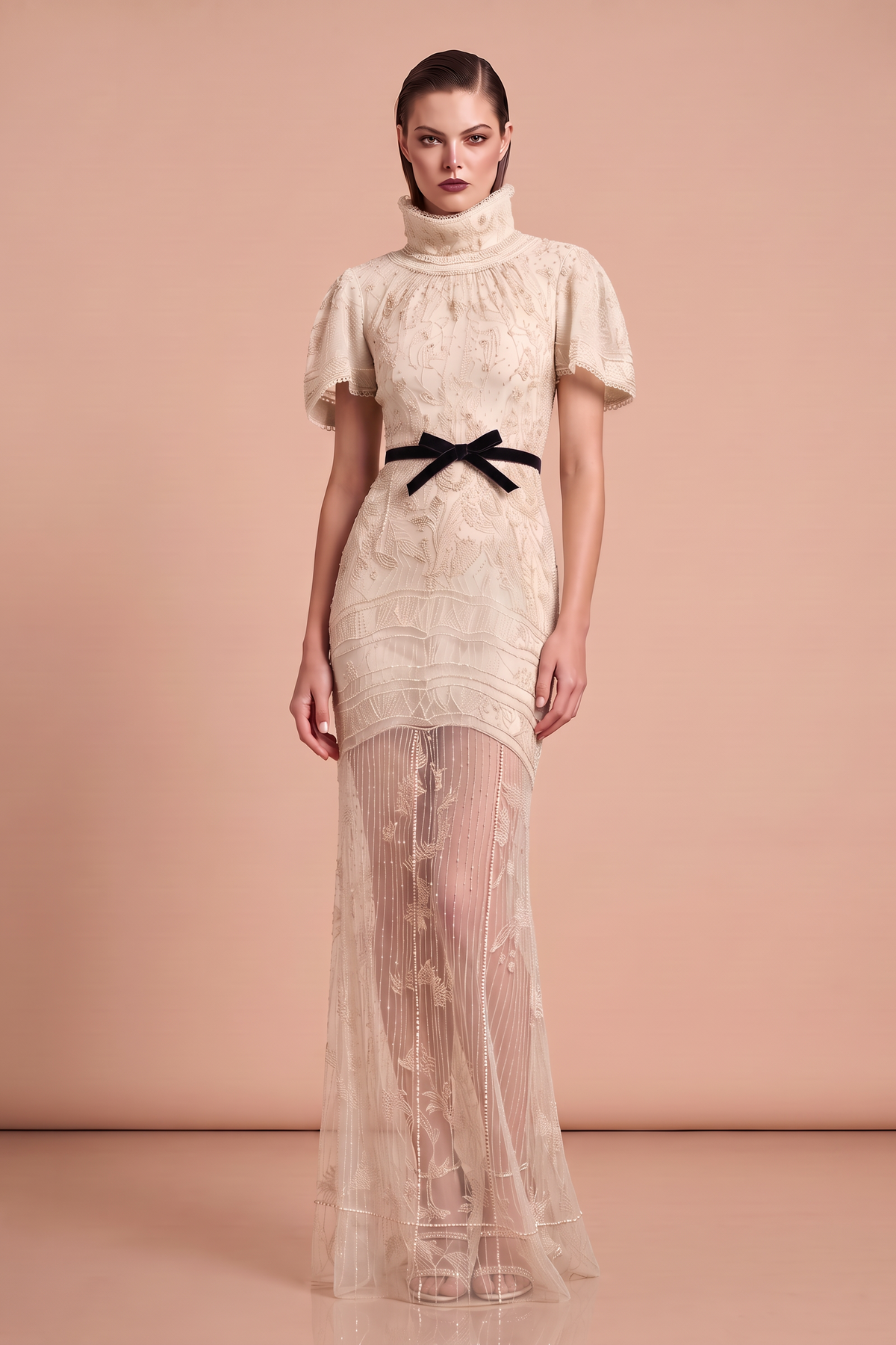 Illusion Skirt Gown