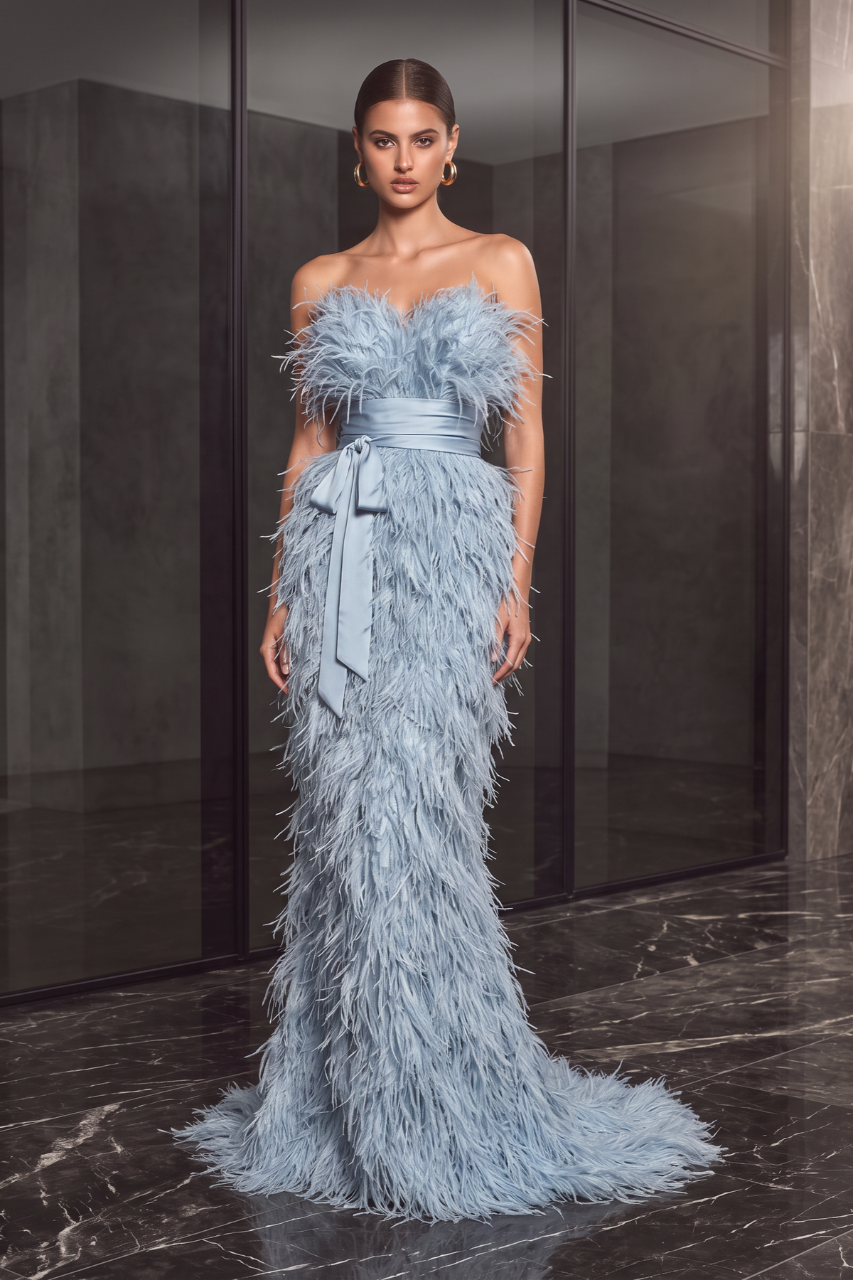 Mishel Feathered Dress