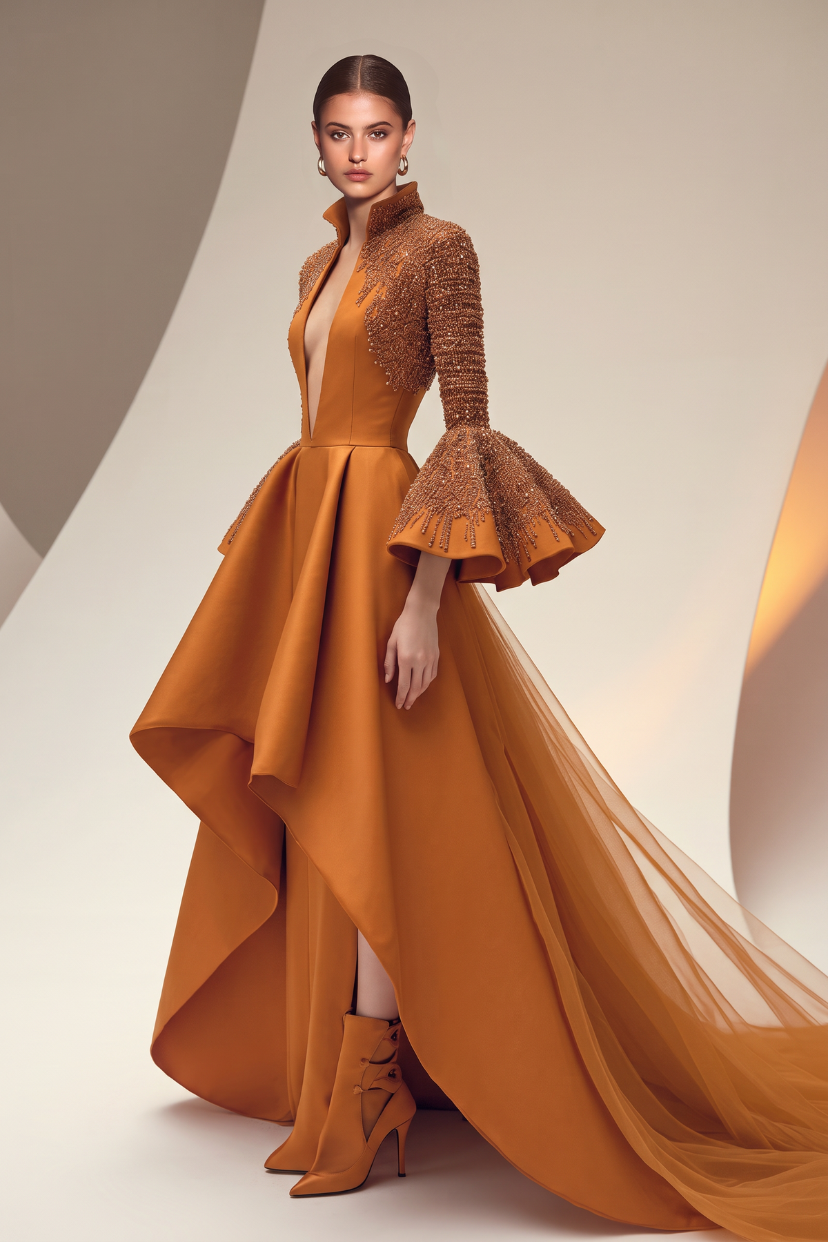 Vestido largo asimétrico Hanan