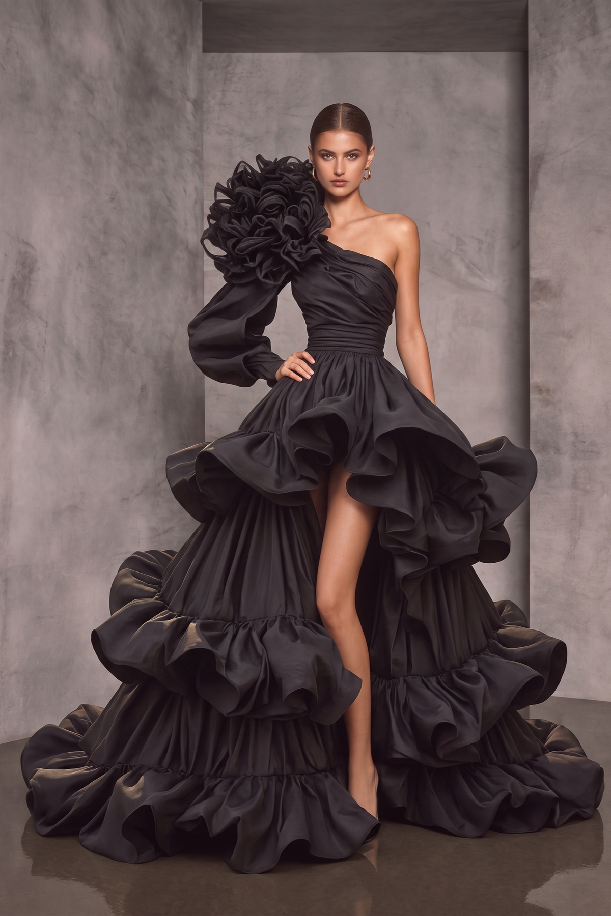 Cascading Layered Gown