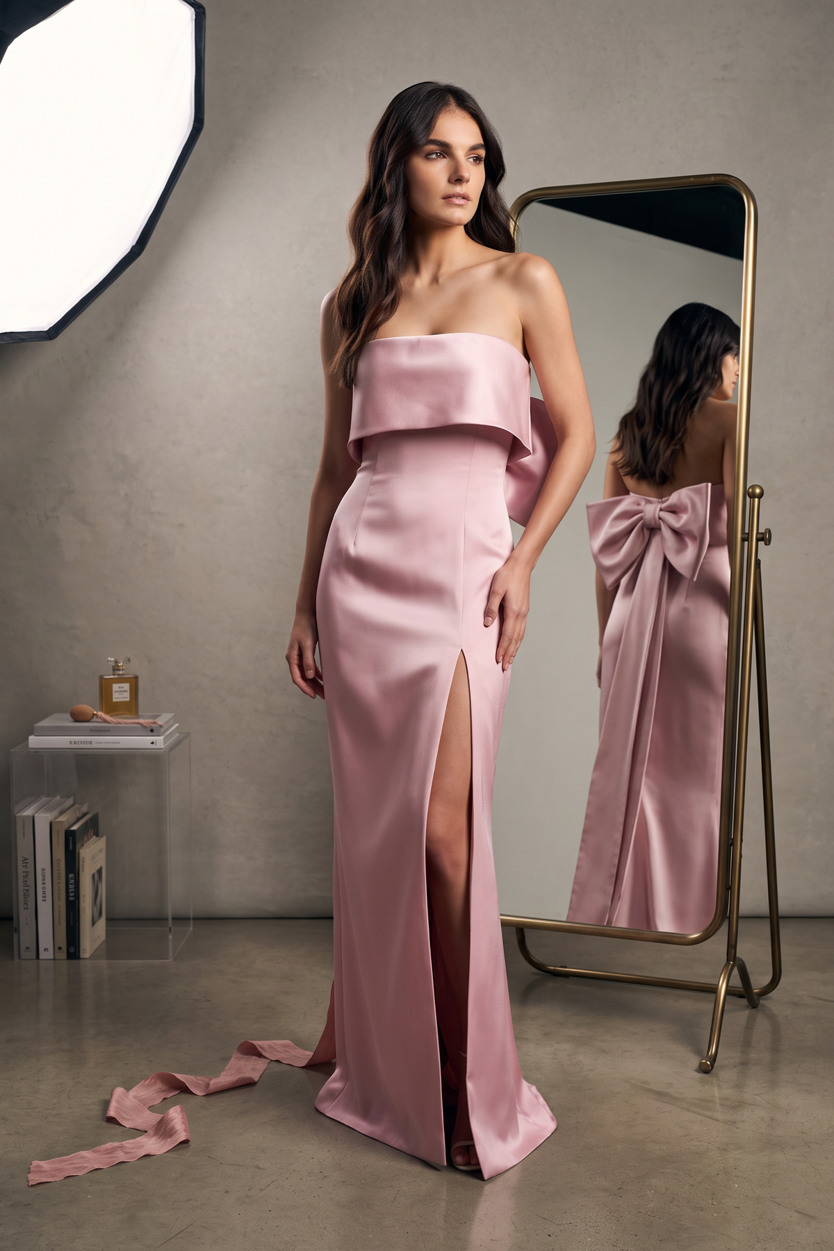 Strapless Bow Gown