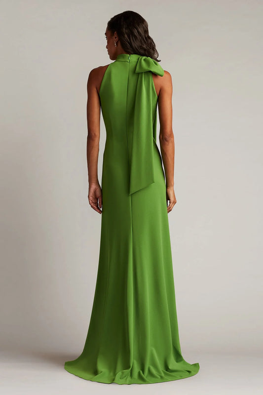 Sims Shoulder Bow Halter Gown