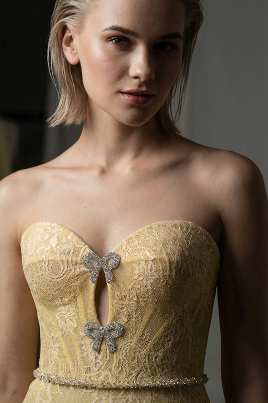 Keyhole Lace Corset Gown